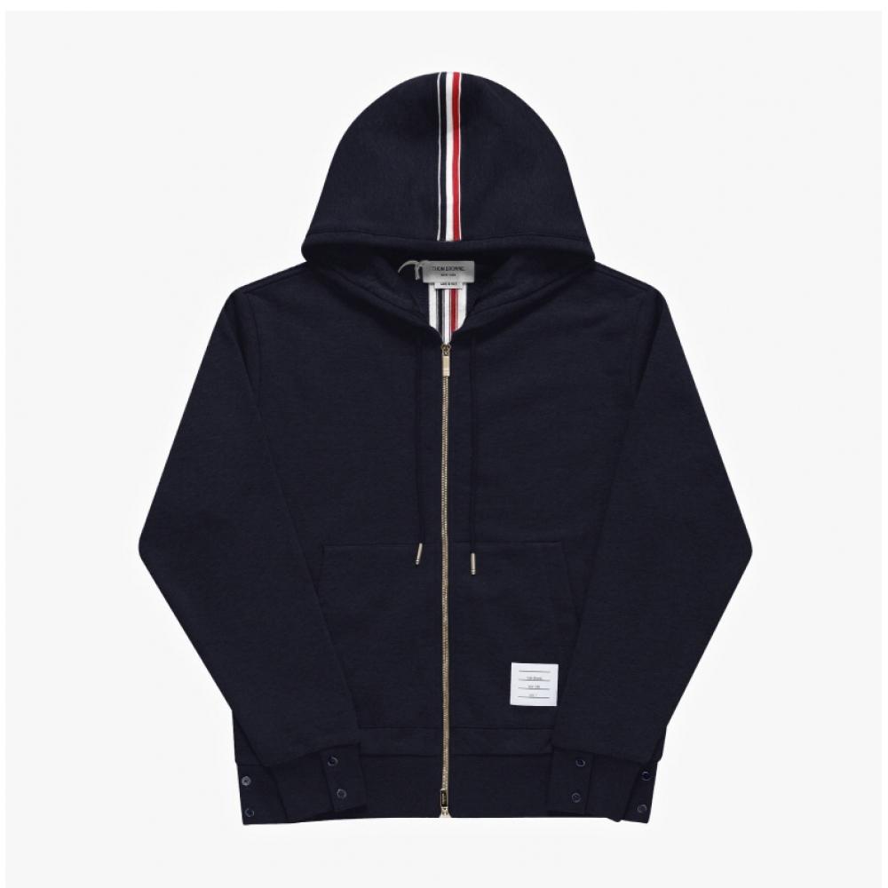 Thom Browne Men S Hooded Zip Up Center Back Stripe Mjt153a 03377 415