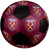 SIZE 5 West Ham United FC Soccer Ball Colorful All Ages Machine Stitched PVC Competition Ready Durable High-Bounce