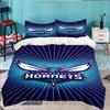 Charlotte-Hornets Logo 3pcs Bedding Set,Including 1pc Duvet Cover And 2pcs Pillowcases Perfect Gift for Christmas,Ideal for Bedroom, Dormitory