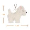 West Highland Cute Soft Animal Keychain Plush Suitable for Men and 13cm [Apricot Lamb] Toy, Women, Backpack, Wallet,