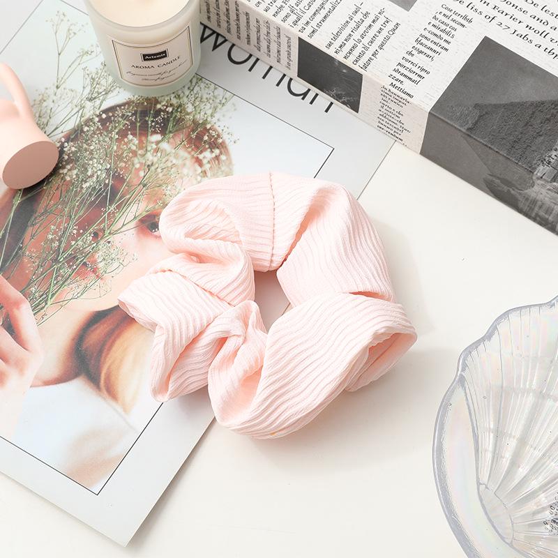 

Французская однотонная милая резинка для волос - Большая, свежая тканевая заколка для волос