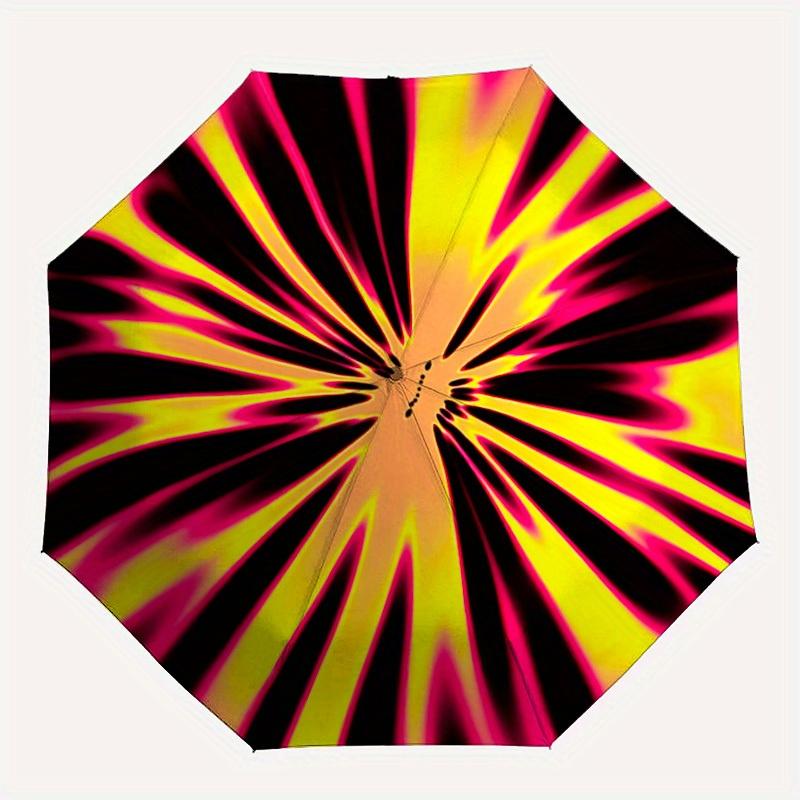 

1pc Abstract PatternAutomatic Folding Umbrella, Portable & Foldable Design with 8 Ribs, Casual Outdoor Accessory yy250804181