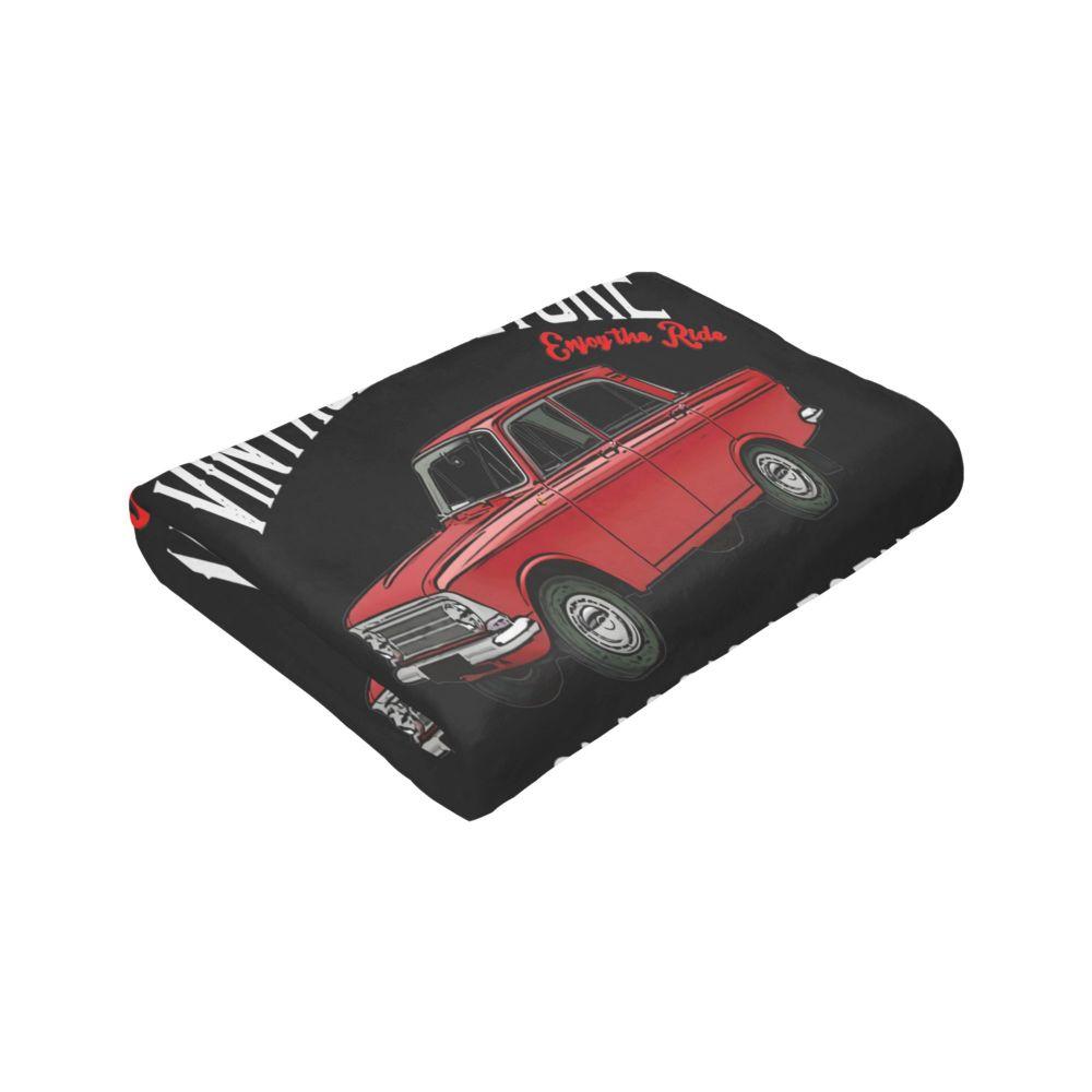 Russian Car Moskvich 412 Inspired Blanket Soft Comfort High-Quality Faux Fur Throw Camping Blanket