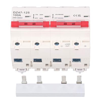 Circuit Breaker Interlock Dual Power Changeover Switch 100A AC 240‑400V for Electricity