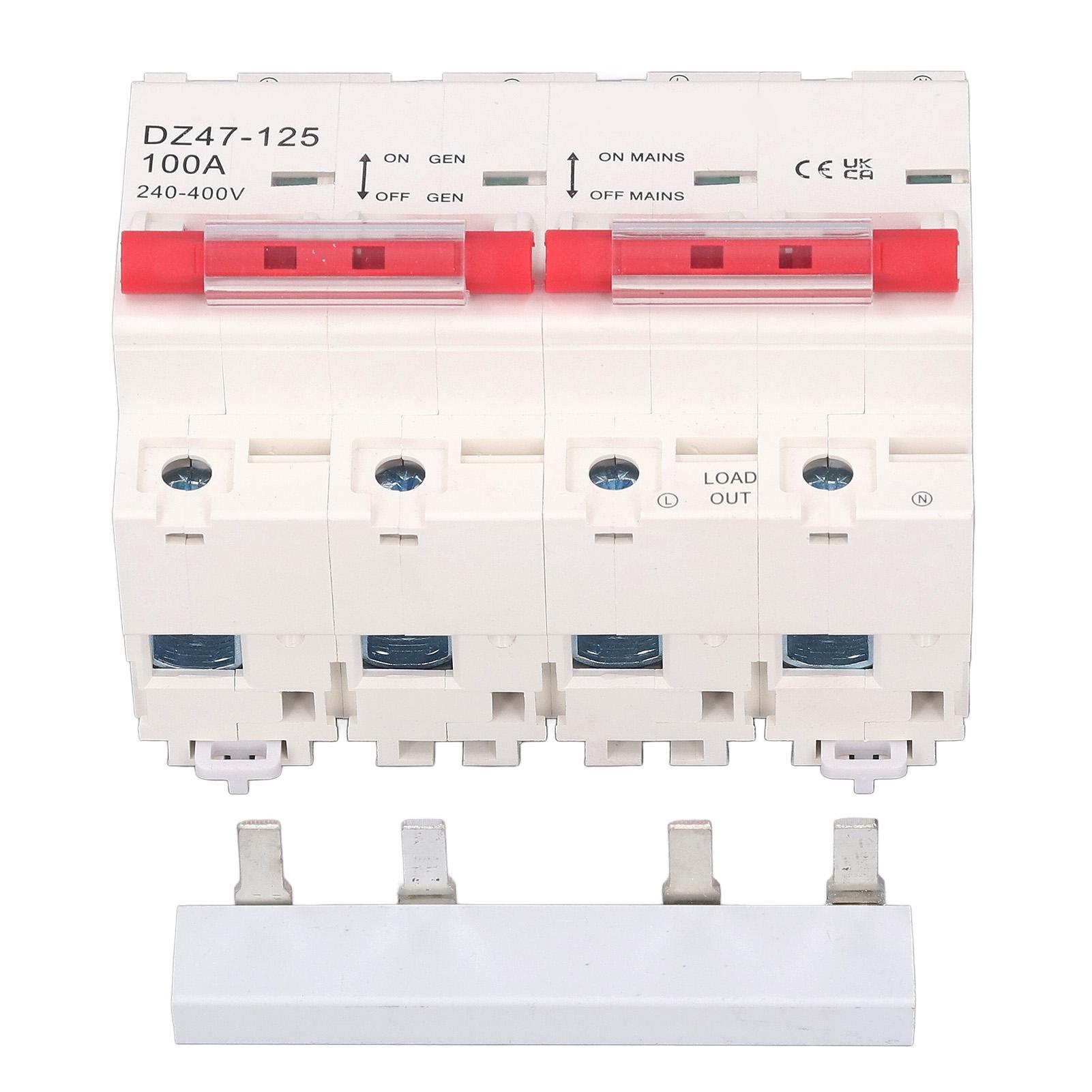 

Circuit Breaker Interlock Dual Power Changeover Switch 100A AC 240‑400V for Electricity