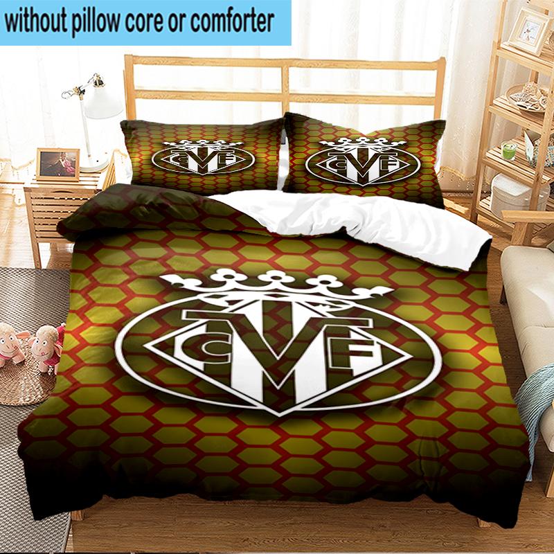 3PCS CF Football Emblem Bedding Set,Including 1pc Duvet Cover And 2pcs Pillowcases Perfect for Bedroom, Dormitory, Fan Christmas Gift