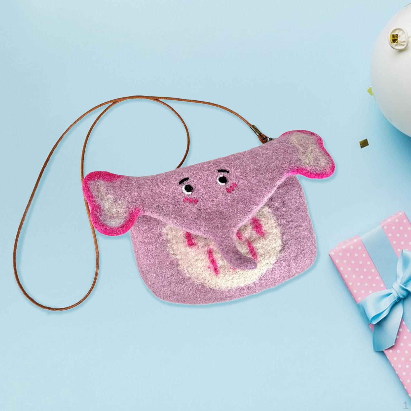 

Женская сумка в форме животного, креативный кошелек для покупок, праздников, вечеринок, путешествий Purple Red Color Elephant