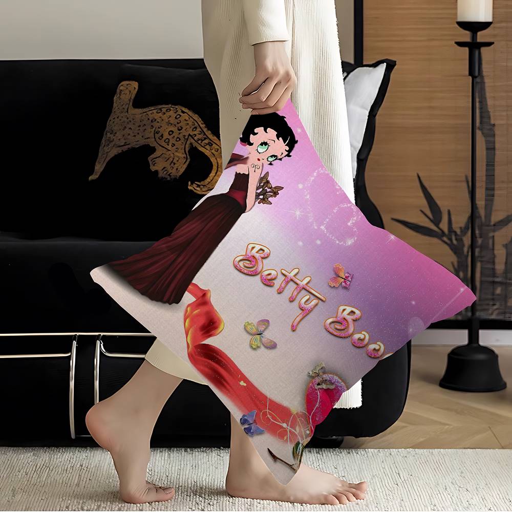 B-Betty Girl B-Boops Pillow Cushion Cover Pillowcase Living Room Sofa Home Decor