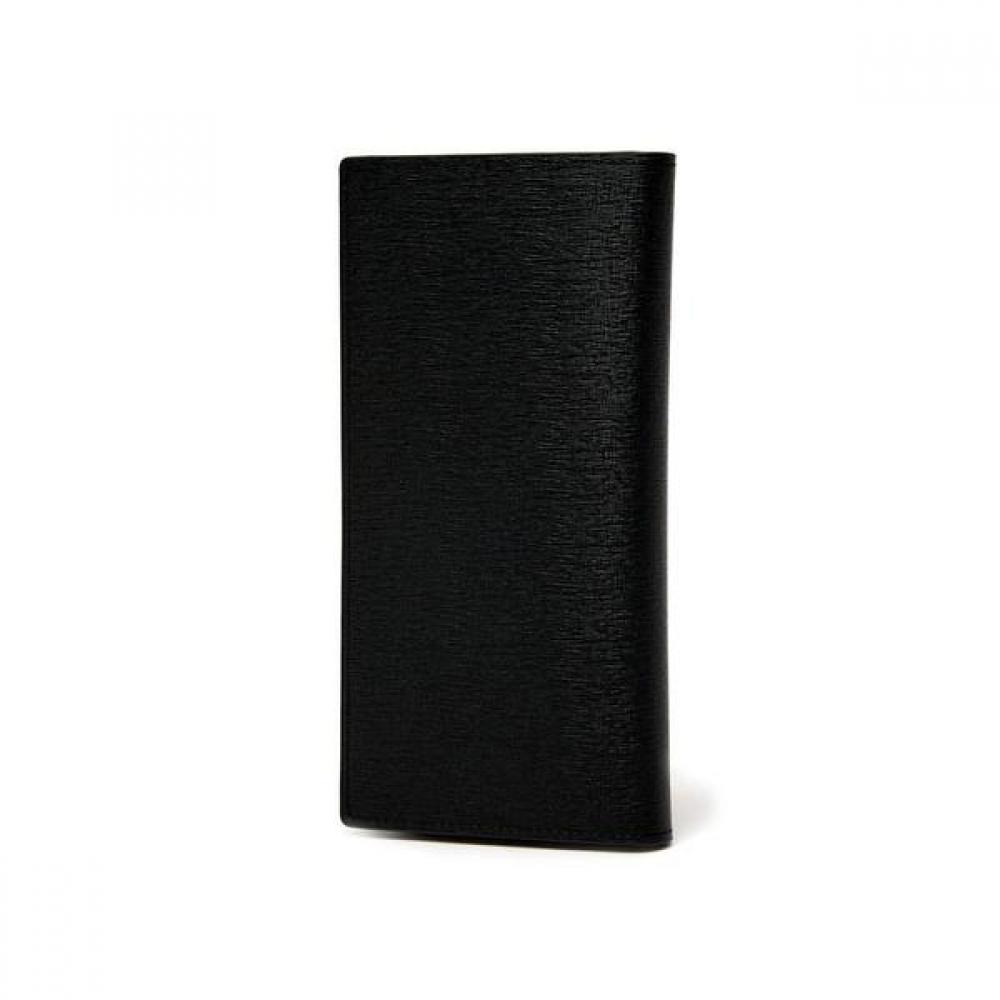 Daks Black Leather Dd Logo Modern Classic Long Wallet Dbwa9f831