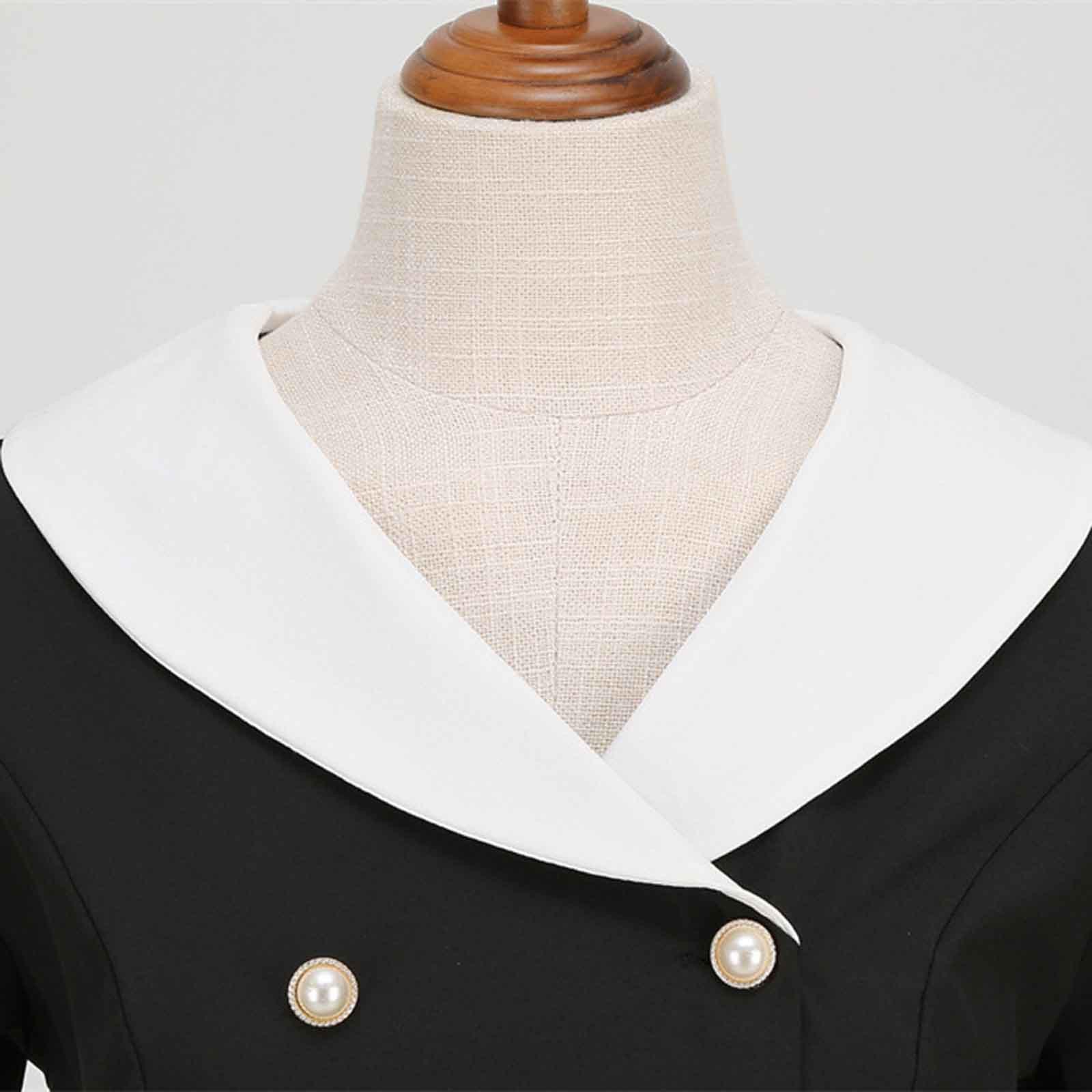 Женское модное двубортное тонкое и тонкое платье с v-образным вырезом в стиле ретро — фото 6