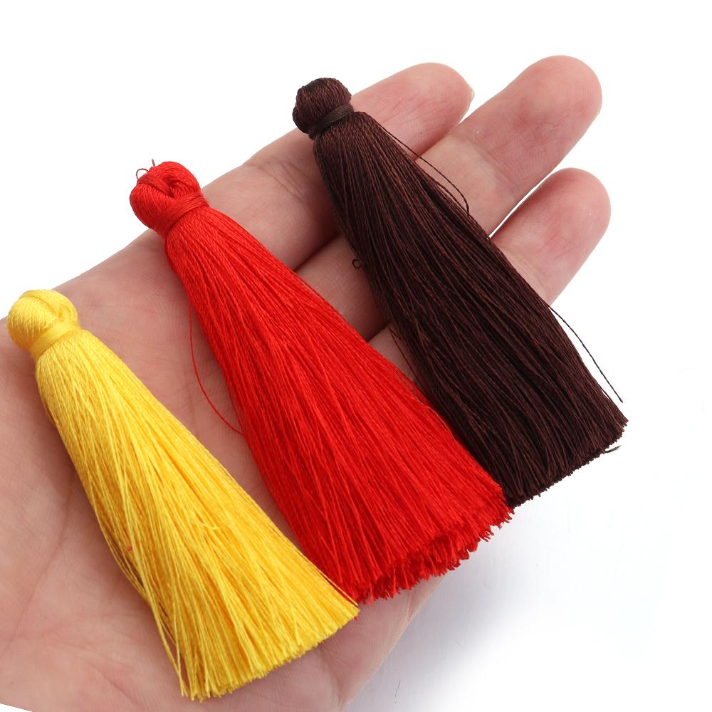 6pcs/lot 6 cm Polyester Tassel Colorful Tassel Cord Brush For Home Decor DIY Handmade Clothing Sewing Jewelry Making Accessories