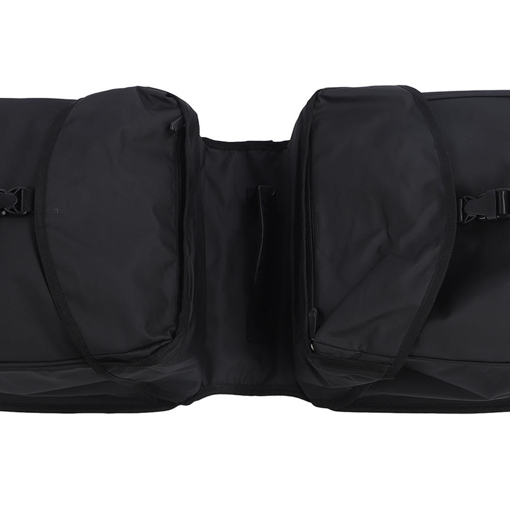 34L Bike Rear Seat Bag Waterproof Double Side Bicycle Saddle Bag with Reflective Strips for Bicycle Night Riding Cycling Black