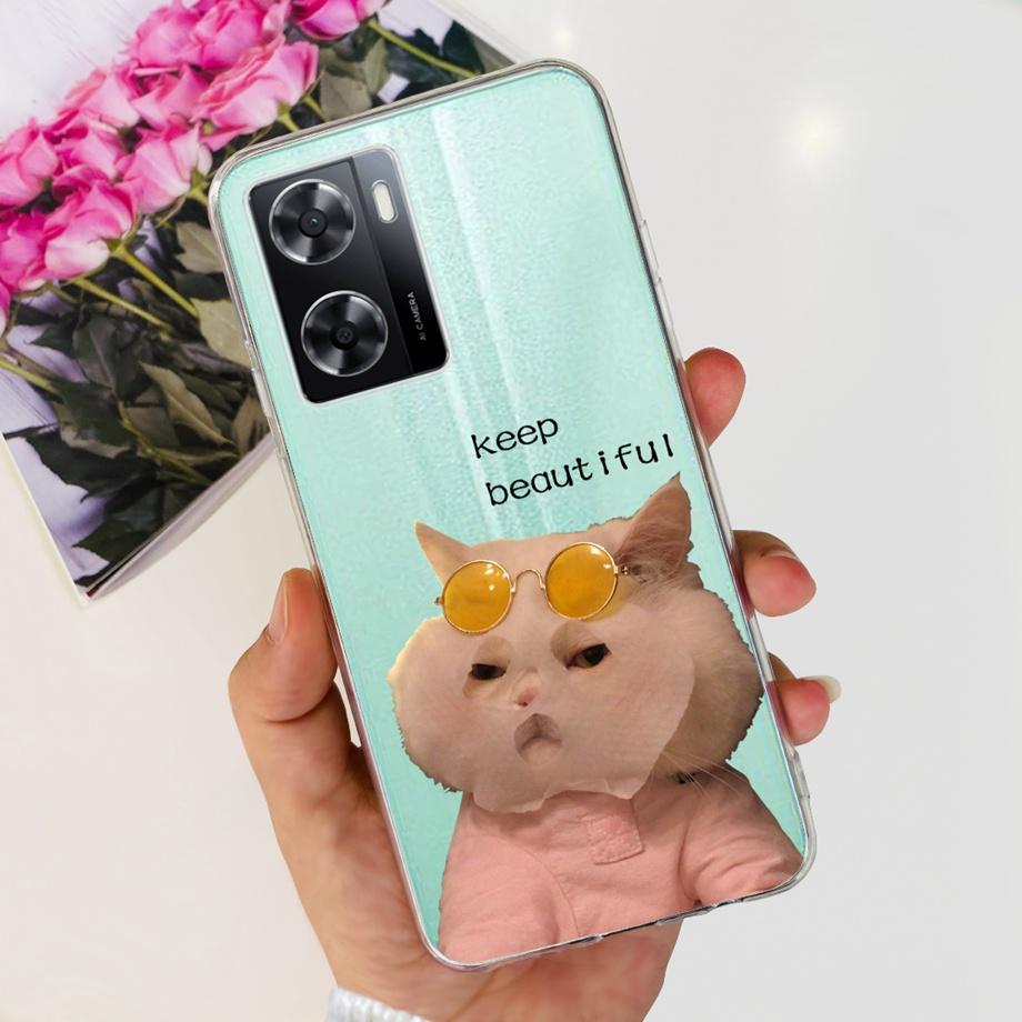 Luxury Silicone Soft Bumper For Oppo A57 A57s A57e A77 A77s Phone Case Cover Beauty Women Fashion Slim Fundas Oppo A77 5G Coque