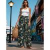 Women'S Floral Print Loose Straight Trousers, Casual Long Pants, Spring/Summer New Women'S Pants