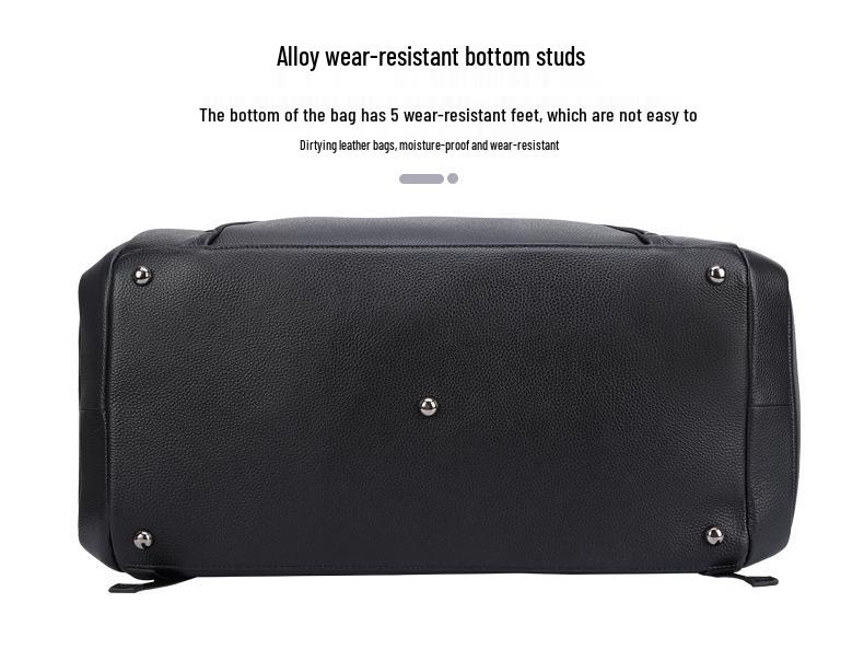 Chao Niu Herren Reisetasche aus echtem Leder mit Schuhfach - Umhänge- Sport- Schultertasche