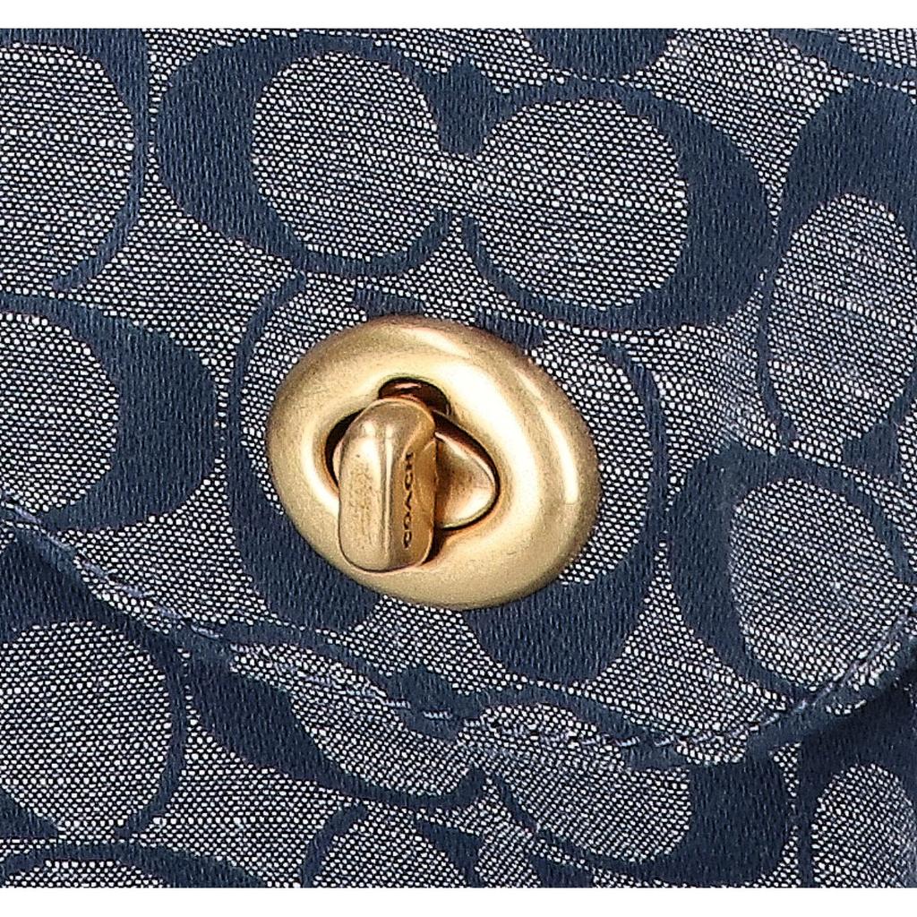 COACH [Excellent Condition] 3240 Signature Chambray Card Shoulder bag blueUsed