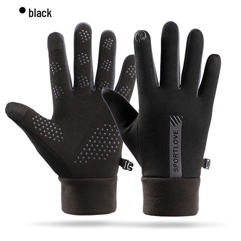 Unisex Plus Velvet Warm Gloves for Autumn/Winter: Non-slip, Touchscreen-Compatible for Cycling, Driving, or Skiing