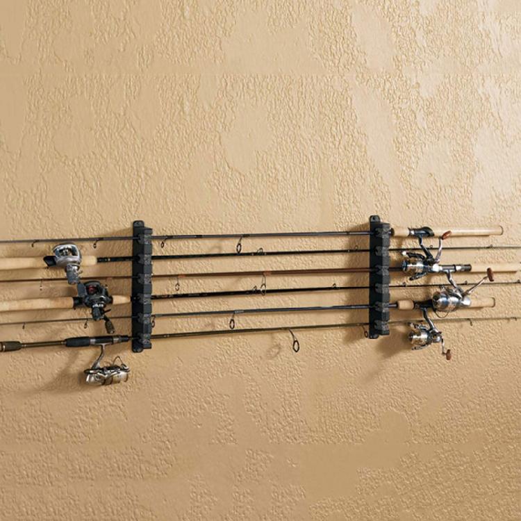 Fishing Rod Rack Pole Holder Garage Wall Mount Stand Foam Inserts Storage Tool