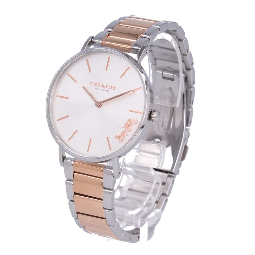 

COACH Coach PERRY Watch 2 Hand Metal Silver Pink Gold 14503346 Women s [Item]