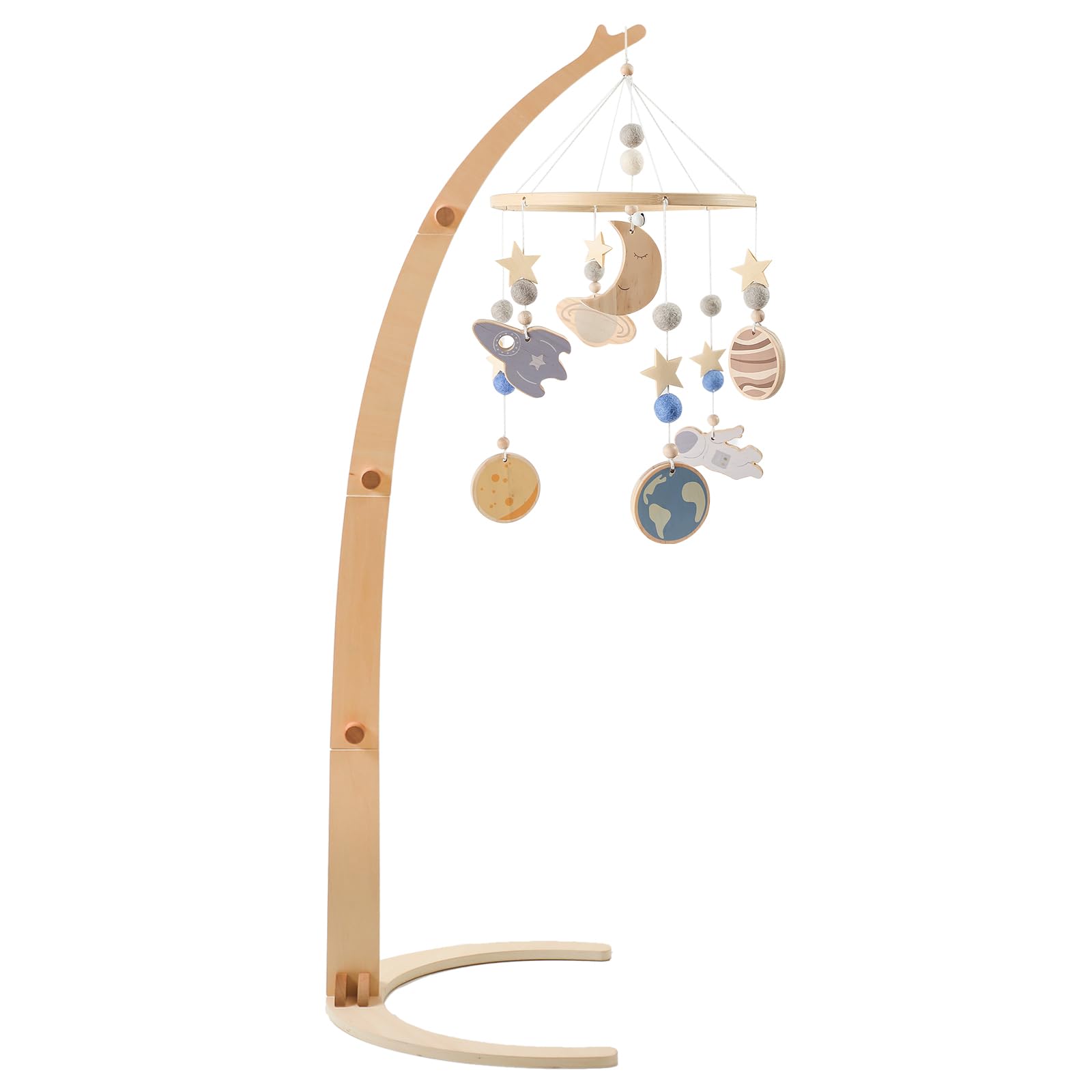 

Etucdose Baby Mobile Set with Wooden Easy Hanging Wind Bed Sleep Training Interior Baby Baby Educational Bedding Stand, Arms, Installation, Chimes,