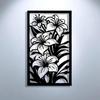 Laser Cut Metal Wall Art Lily Flower Decor for Home Office Living Room Bedroom Garden Gift