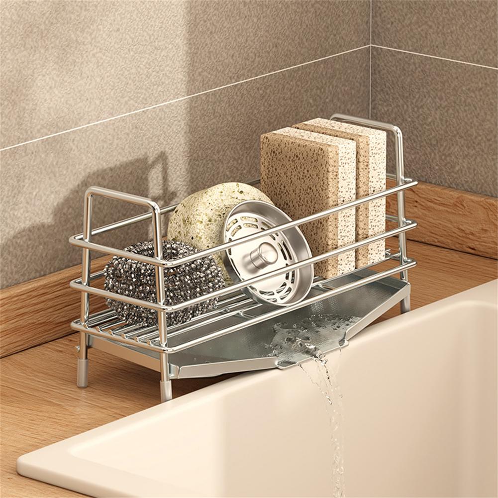 Arbeitsplatten-Aufbewahrung Küchenspülen-Organizer Badezimmer-Nutzung 23,8x7,5x12,2cm Einfache Installation Küchenregal Spülen-Organizer
