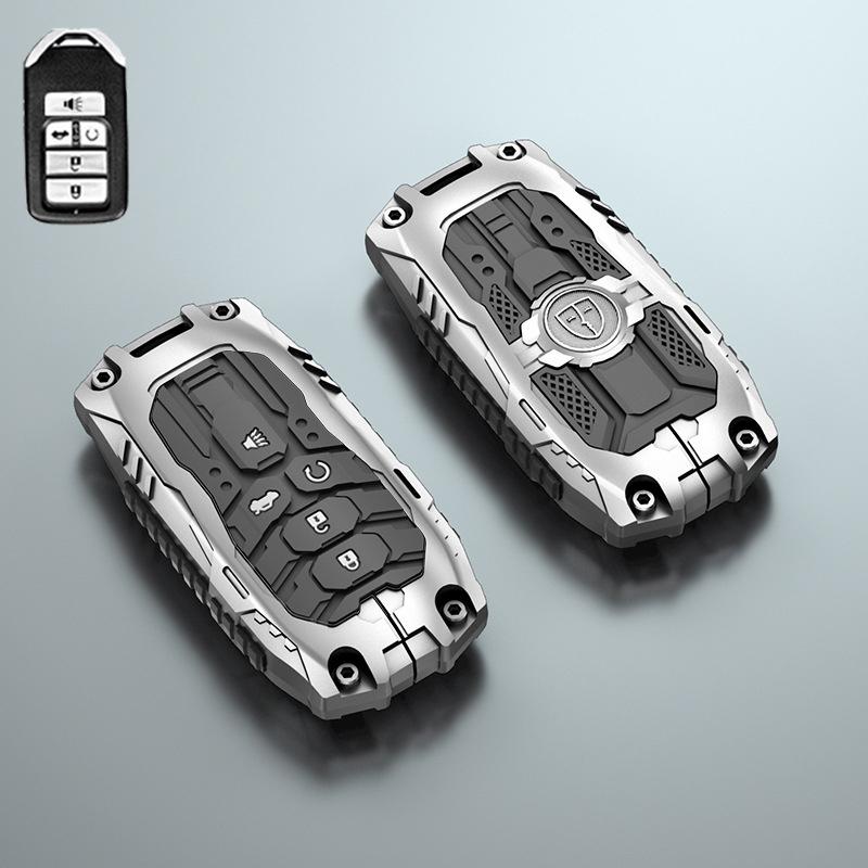 Zinc Alloy Car Remote Key Case Cover Shell Fob for Honda Vezel City Civic Jazz BRV BR-V HRV Protector Keychain Car Accessories