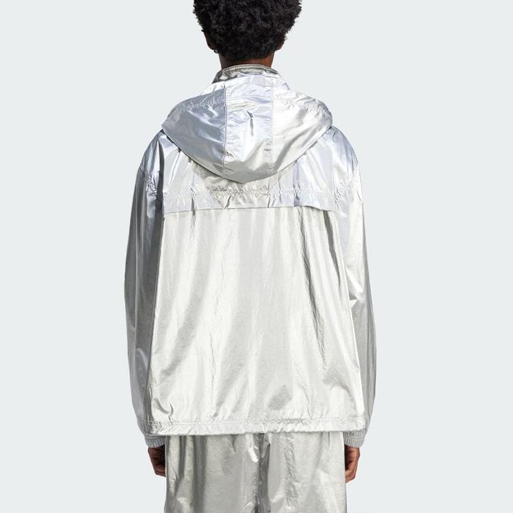 adidas x Wales Bonner Silver Anorak Jacket Silver Unisex Outerwear IB3254