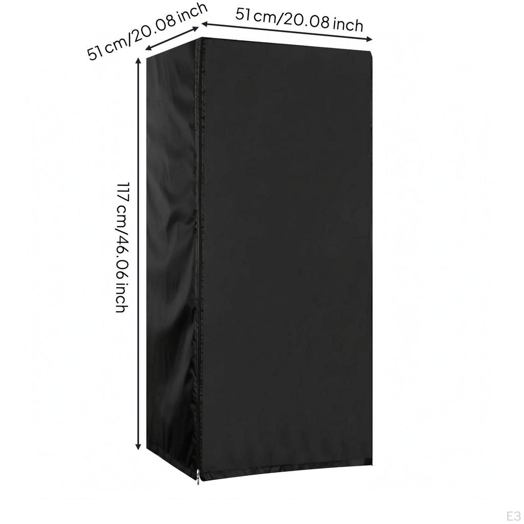Upright Refrigerator Cover Oxford Cloth Vertical Fridge SilverCoated 56x59x87cm
