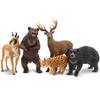 TOYMANY North American Forest Animals Figure Set, 12 Pcs (Hand-Painted, Educational & Display)