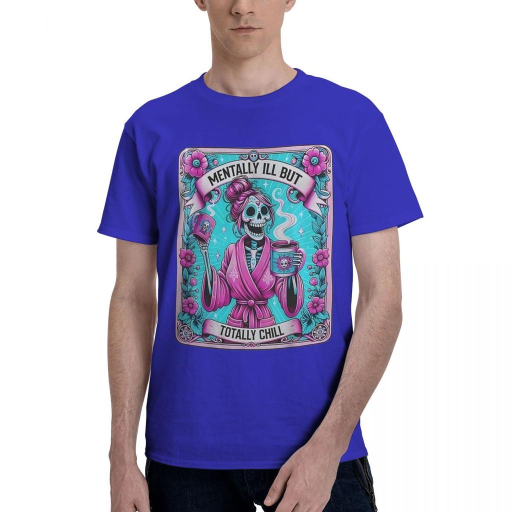 Skelett Kaffee Tarot 100% Baumwolle Lässig Atmungsaktiv Bequem Totoro Lustige Herren T-Shirts T-Shirts Herren