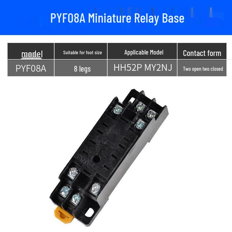 Series PYF08A/PTF11A Relay Socket: HH52P53P54P62P63P64P Base