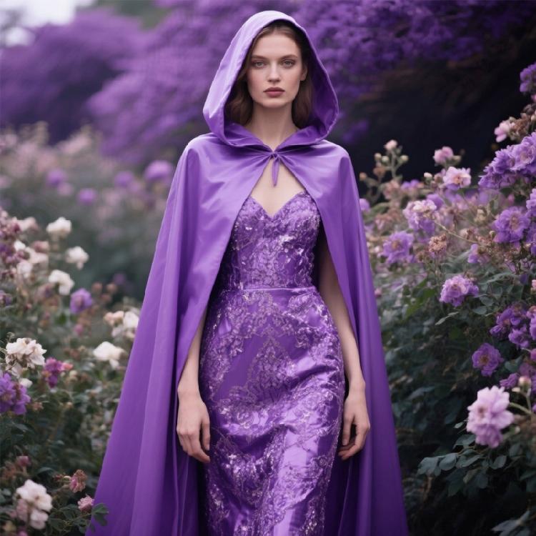 Themed Party Cloak With Adjustable Neck Tied Detail, Lightweight Wizard Hooded Cape For Indoor Outdoor Event