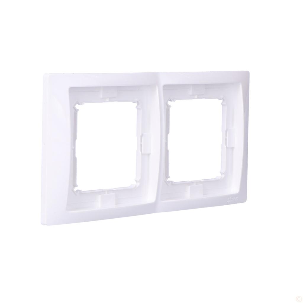 2-gang frame for IP44 splash-proof version with complete seal, white