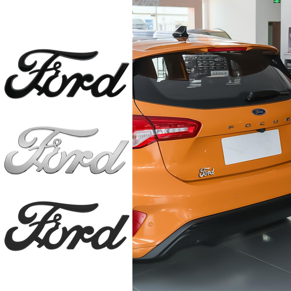 3D ABS Styling Ford Emblem Car Rear Trunk Emblem Decal Badge Stickers For Ford Mk7 Mondeo Fiesta FGHH7 Focus Transit Kuga Mustang Puma