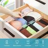 Adjustable 3.2" Drawer Dividers Organizers Expandable From 12.2-21.4" Kitchen Room Drawer Storage ,Plastic Drawers Separators