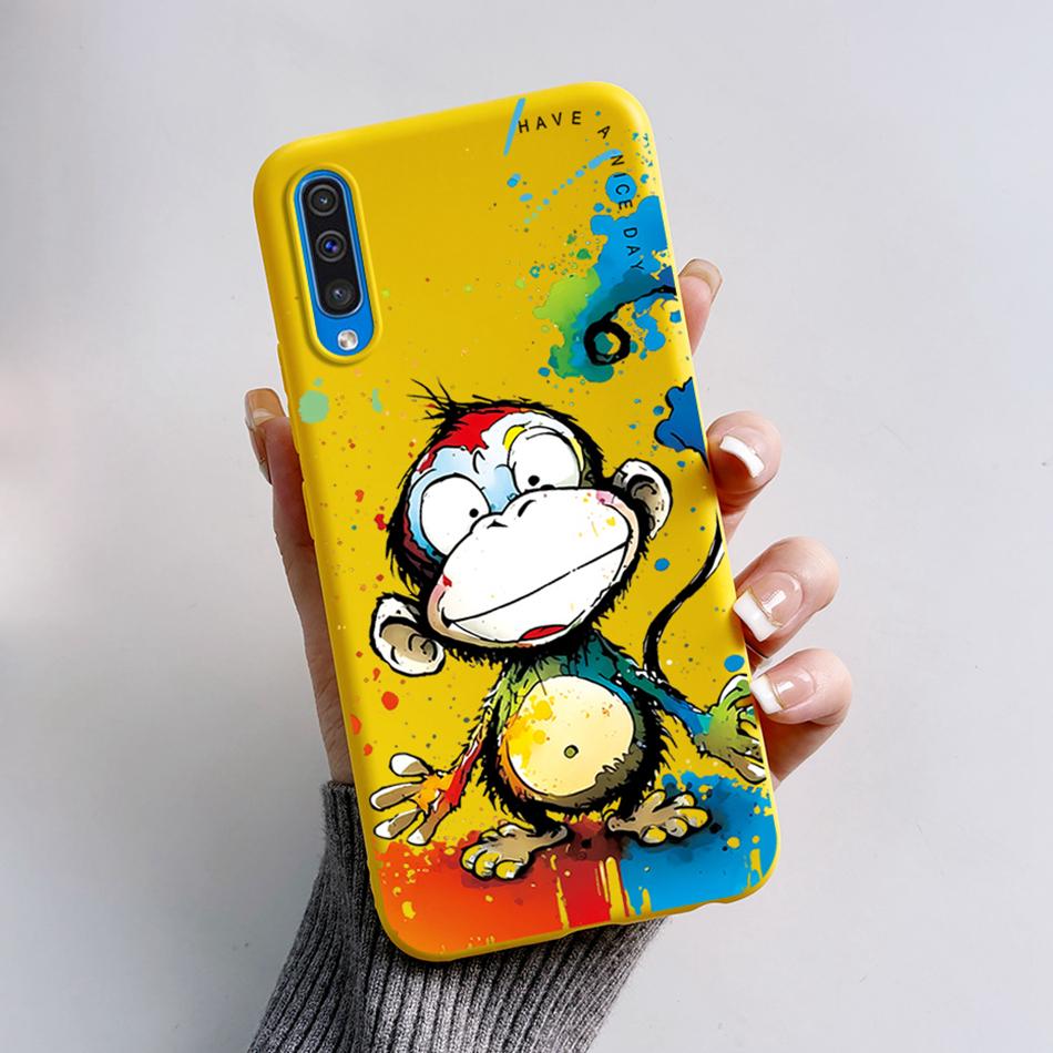 For Samsung A50 A50S A30S Case Cartoon Soft Liquid Silicone Full Protection Phone Back Cover For Galaxy A 50 50S 30S Funda Shell