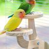 Sturdy Bite Resistant Wooden Bird Perch Stand Parrots Ladder Wear Resistant Parrot Play Rack Detachable Beak Grinding Bird Cage