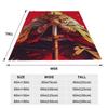Demon Slayer Flame Hashira Kyojuro Rengoku Anime Blankets Flannel Throw Blanket for Couch Bedding Outdoor Throws Bedspread Quilt