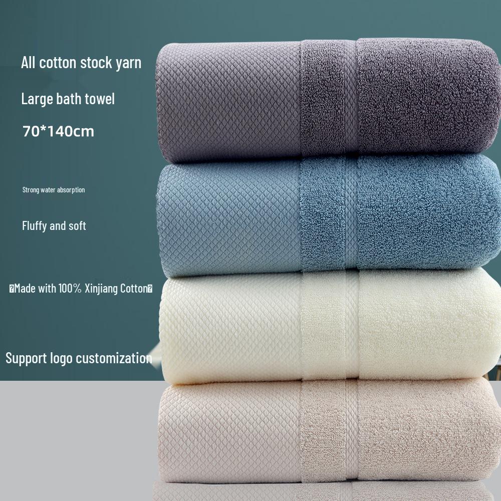 Quick-Drying, Absorbent, No-Shed, Thickened Unisex Bath Towel - 100% Pure Cotton for Adults