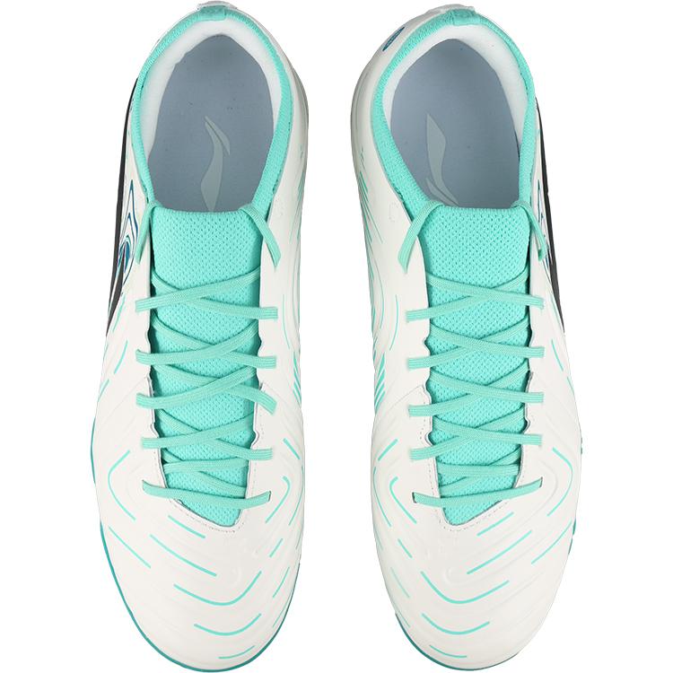 Li Ning Jin 2 Pro Comfortable Fashion TF (Rubber Studs) Artificial Turf Non-Slip Wear-Resistant Soccer Shoes Unisex Soccer Shoes White Green YSTV001-3