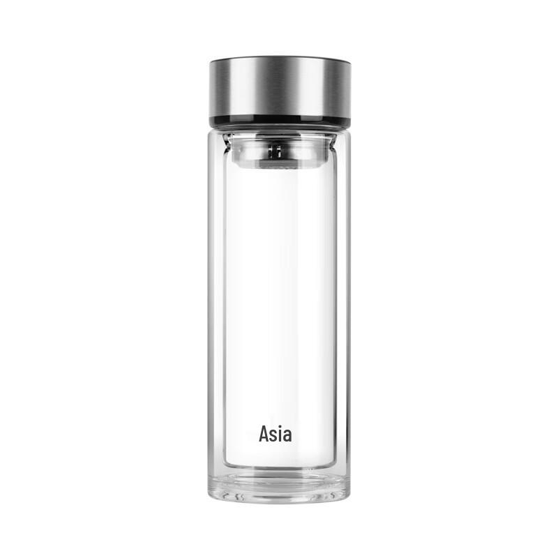 KANGCHUYA Double Wall Glass Tea Bottle 320ml