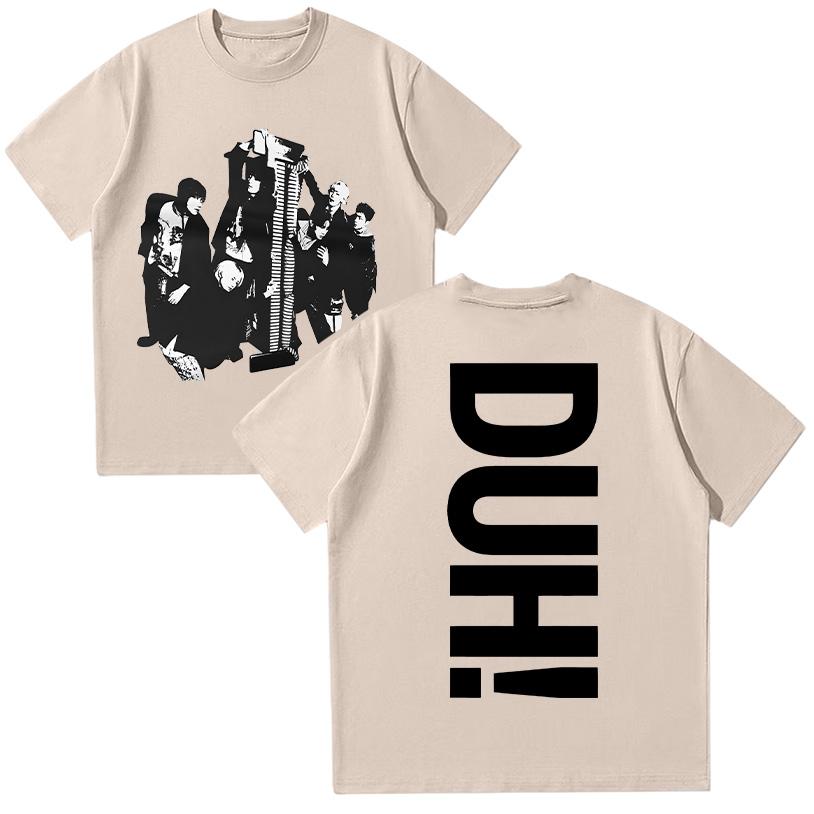 

P1Harmony 2025 Міні-альбом DUH Графічні футболки Бавовняні топи з коротким рукавом Чоловічий одяг Подарунок для фанатів P1Harmony Одяг Унісекс M пісочний