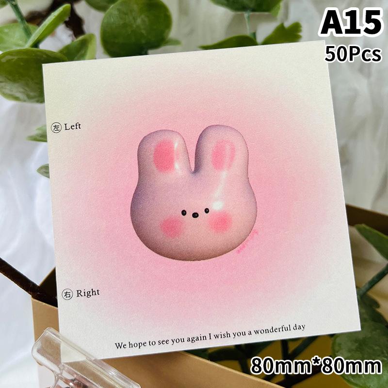 50Pcs Press On Nail Cardboard Cards 6.5X6.5Cm 8X8Cm Cartoon Pattern Nail Art Display Photo Props Card False Nail Tips Manicure