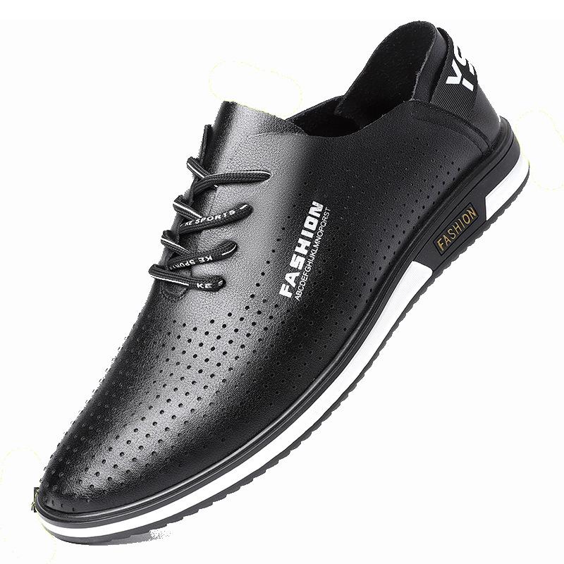 

2024 осінь шкіряні білі кеди на плоскій підошві чоловічі з м якою підошвою та м яким верхом модні повсякденні шкіряні туфлі універсальні нековзкі туфлі для водіння 44