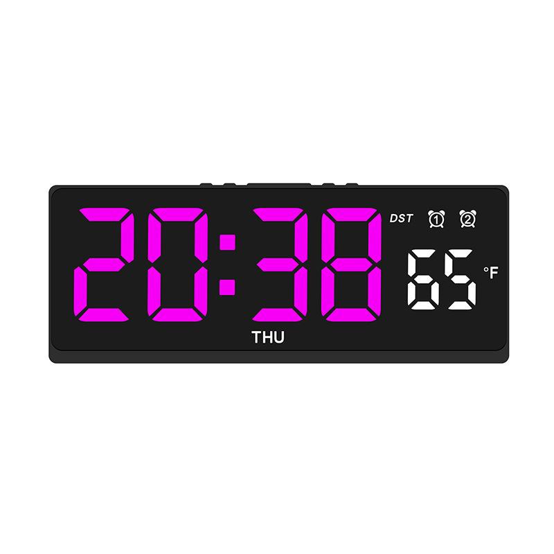New LED Alarm Clock Two Sets of Simple Desktop Clocks Large Screen Digital Clock Bedroom Bedside