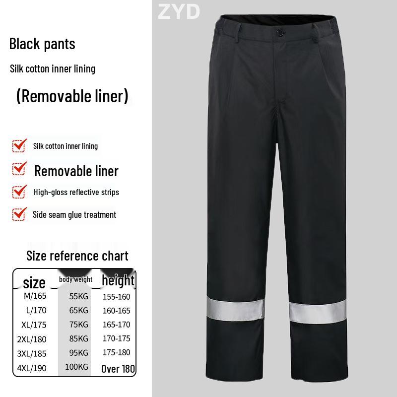 Reflective Raincoat Set for Traffic Duty and Flood Control - Men's Sanitation Labor Protection