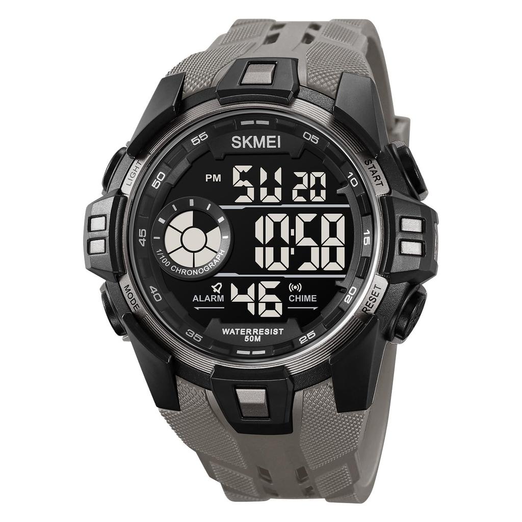 Digital Sports Watch 50M Waterproof Multifunctional Digital Watch Light Arm Clock Outdoor Stylish Birthday Gift Men's Date/Day/Alarm/Stopwatch/LED