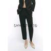 Spring New Women's Clothing Commute Style Double Breasted Suit Outwear 2205593 High Waist Slim-Fit Pants 2199593