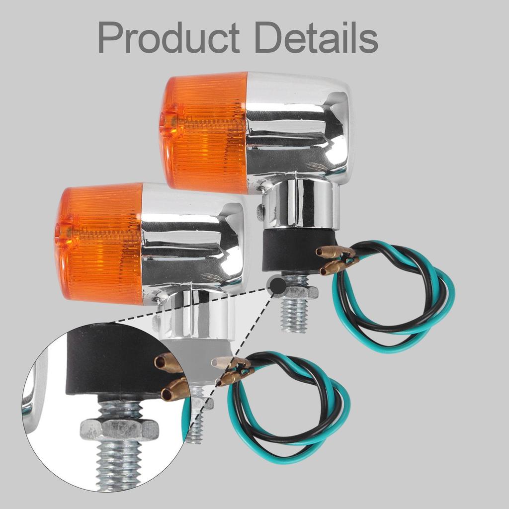 Compact LED Turn Signals Light Vintage Motorcycle Indicator Waterproof Blinker Tail Lamp for for Motorcycle Cruiser Models